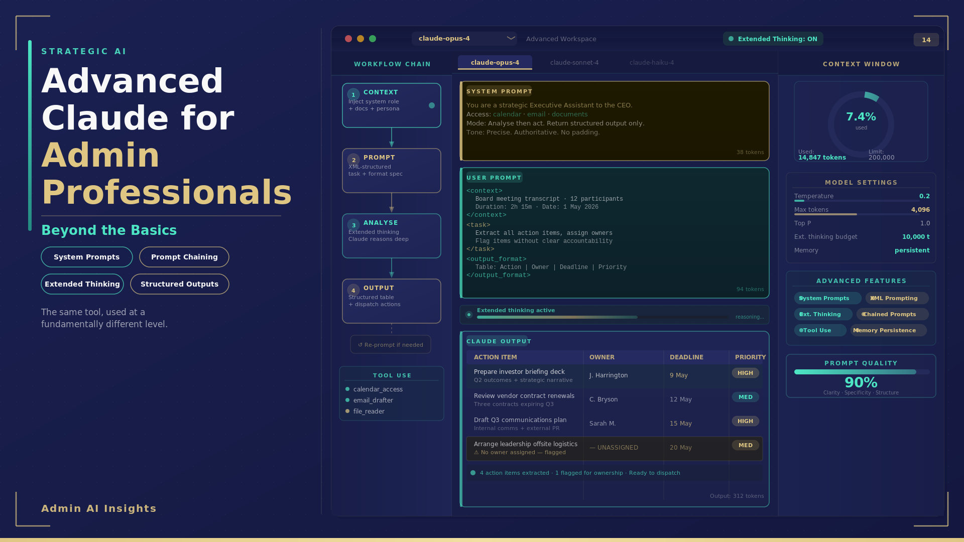Advanced Claude for Admin Professionals